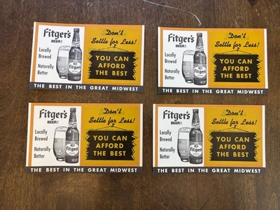Fitger's Beer Advertising Promo Cards- Seldom Seen Peel Offs- Duluth, Minnesota