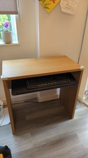 John Lewis Abacus Small Desk Oak with added keyboard tray