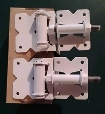 1 Pair Stainless Steel PVC Single Gate Hinge, Self Closing (Spring)