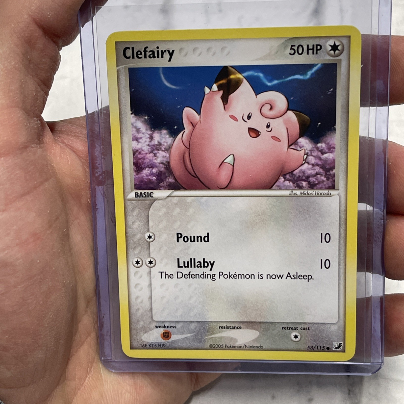 Clefairy 53/115 EX Unseen Forces Common Pokemon Trading Card 2005 NM Near Mint