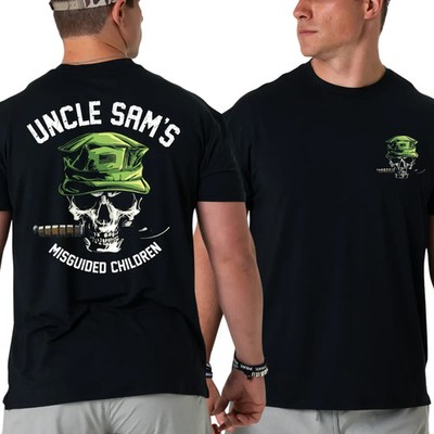 U.S. Marines Skull T-Shirt, Uncle Sam s Misguided Children 2 Sides Design