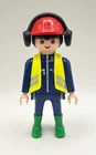 Playmobil Figure Man Construction Worker, Blue Clothes, Yellow Vest 3270