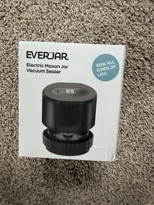 Electric Mason Ever Jar Vacuum Sealer Kit for Wide & Regular Mouth Jars New