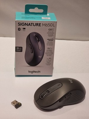 Logitech SIGNATURE M650L Wireless Maus   SilentTouch, 4000 DPI, Bluetooth & USB