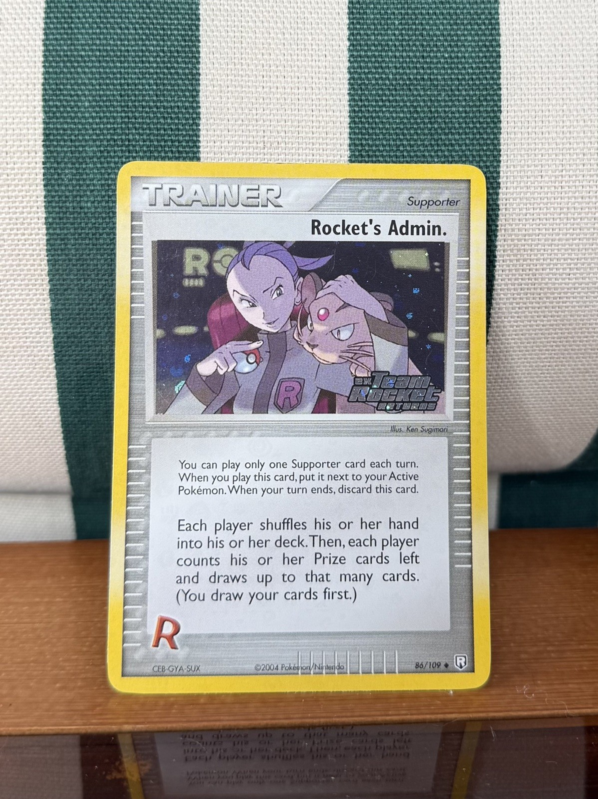Pokemon TCG Team Rocket Returns Rocket's Admin 86/109 Stamped Reverse Holo NM