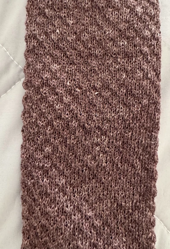 Corbata tejida de lino Eidos Napoli - tejido con textura topo Foto 4 de 4