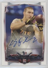 2014 Topps Auto CJ Fiedorowicz (Catching Football) #399 Auto n0c