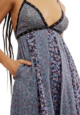 new nwt Free People forever time maxi dress large no flaws 12 14 boho beaded