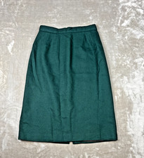 Sag Harbor Women's 11/12 100 Wool Skirt Green VTG USA Made