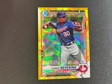 Yunior Severino 2021 Bowman Chrome Sapphire 1st GOLD Refractor Twins 49/50 E96