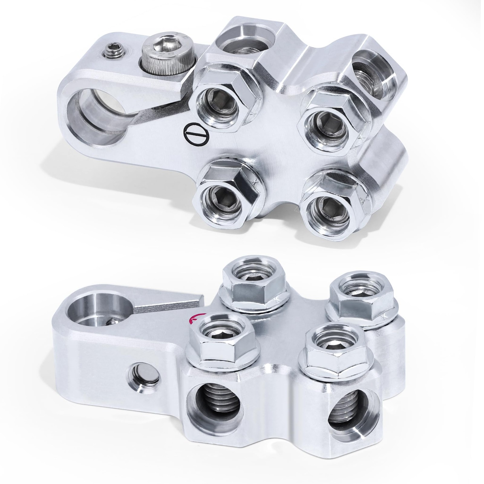 8-Way Battery Terminal Connectors Lead Acid Post Clamps Positive Negative