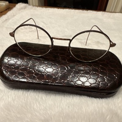 MODO MOD 171 Round Brown Metal Eyeglasses Frames 43/20 Full Rim Solid Metal