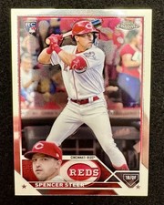 2023 Topps Chrome - Spencer Steer Base #146 (RC) Cincinnati Reds