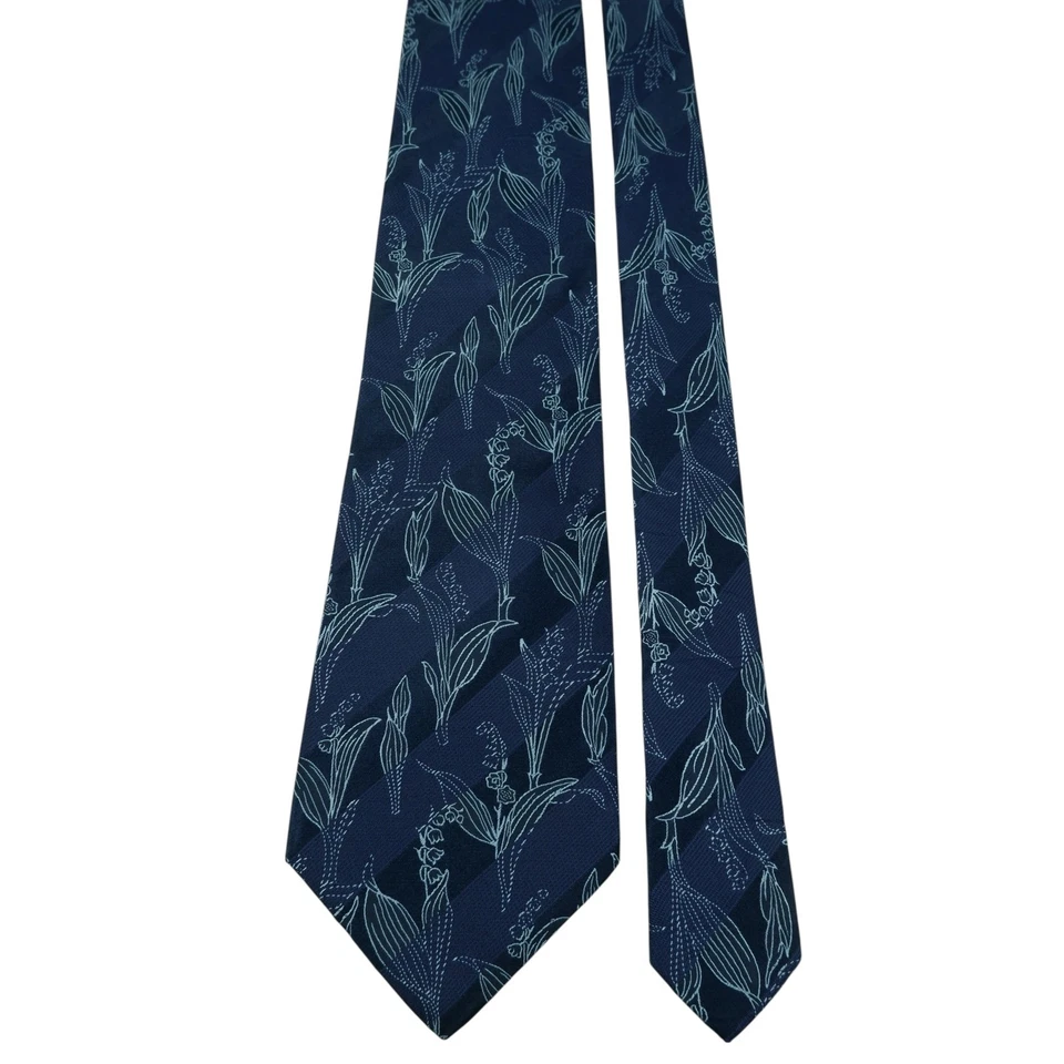 Corbata Paul Smith Seda Azul Marino Floral Rayas Japón (Impuesto de Importación de Estados Unidos Incluido) Foto 3 de 4