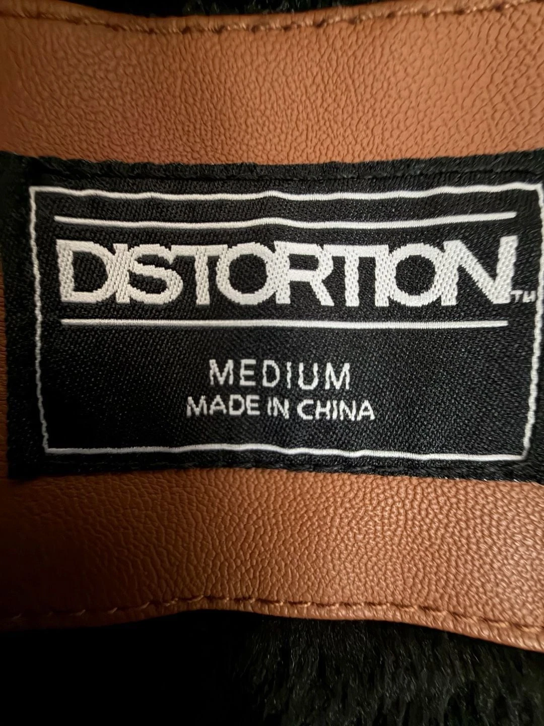 Distortion Motorcycle Jacket Size Medium Faux Leather image 5