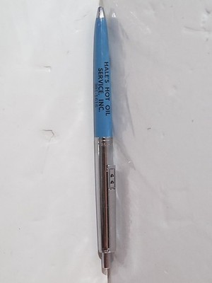 Vintage Paper Mate Double Heart Ballpoint Pen Blue & Chrome