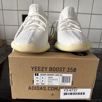 Adidas Yeezy Boost 350 V2 White Größe 42 1 x Getragen mit Karton