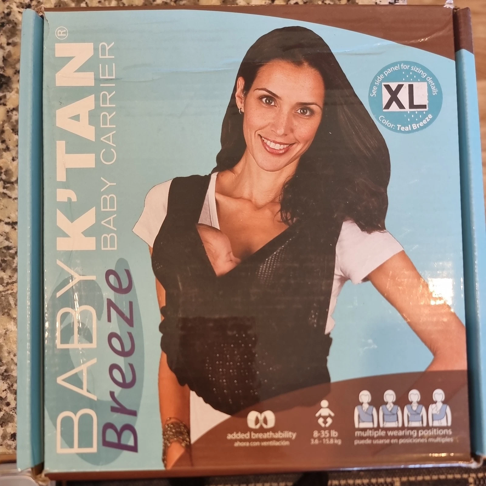Baby K'Tan Breeze size XL Teal Baby Carrier Sling BNIB
Opens in a new window or tab