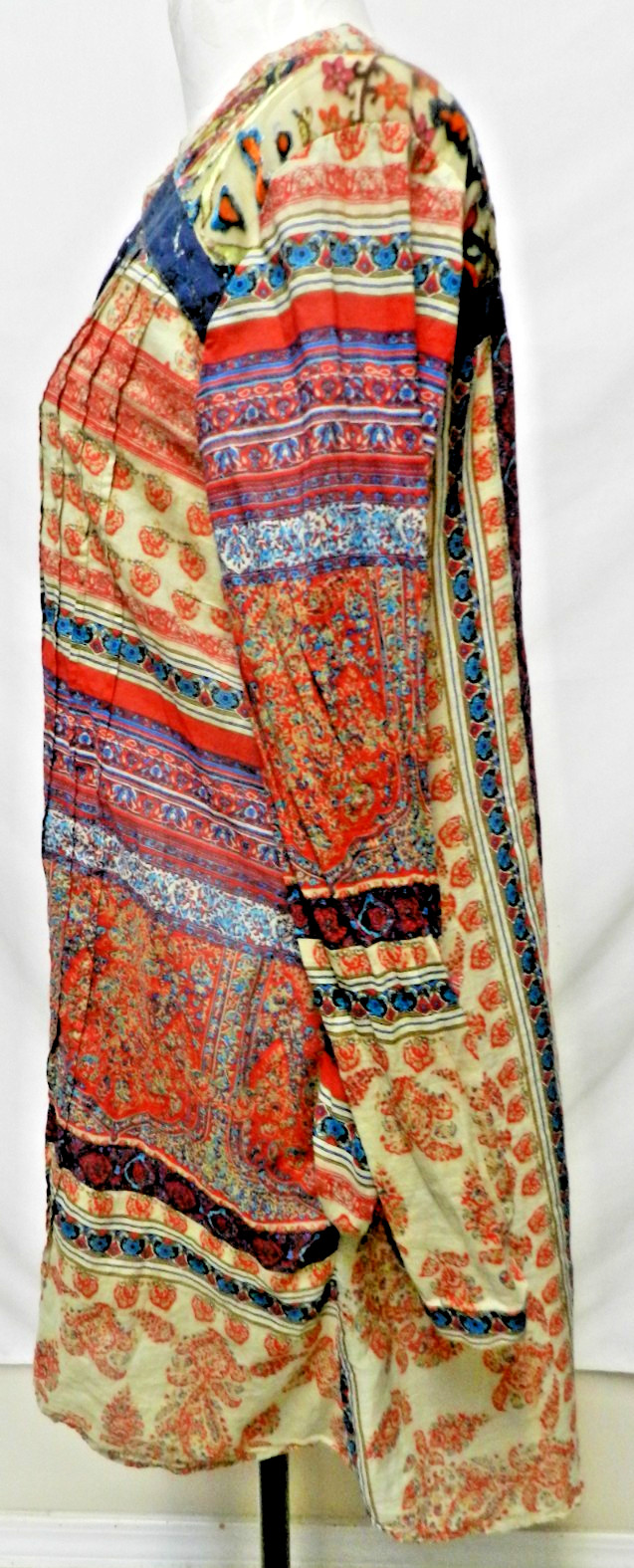 Soft Surroundings Boho patchwork button dress vel… - image 7