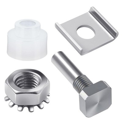GGTE Glass Shower Door Repair Kit with Pivot Pin and Bushing - Metallic 