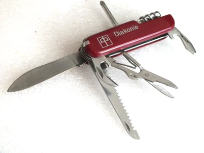 Vintage - Mehrzweck - Taschenmesser mit DIAKONIE Werbung - MG 12 - Bild 1 von 4