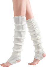 1/2 Pair Leg Warmers for Women, Fashion Warm Soft Knitted Leg Warmer 80S Accesso