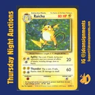 1999 POKEMON BASE SET UNLIMITED #14 RAICHU - HOLO