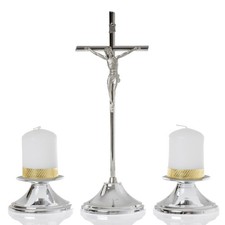 Schlichtes silbernes Weihnachtsliederset 21 cm