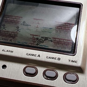 Nintendo Game & Watch Gold MANHOLE MH-06 w/ Box, Manual LCD Electronics Game JP