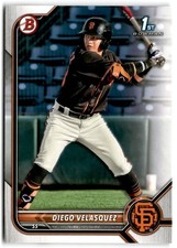 2022 Bowman Prospects 1st Bowman Diego Velasquez San Francisco Giants #BP-110