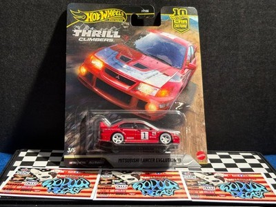 1/64 HOT WHEELS THRILL CLIMBERS MITSUBISHI LANCER EVOLUTION 1V RED
