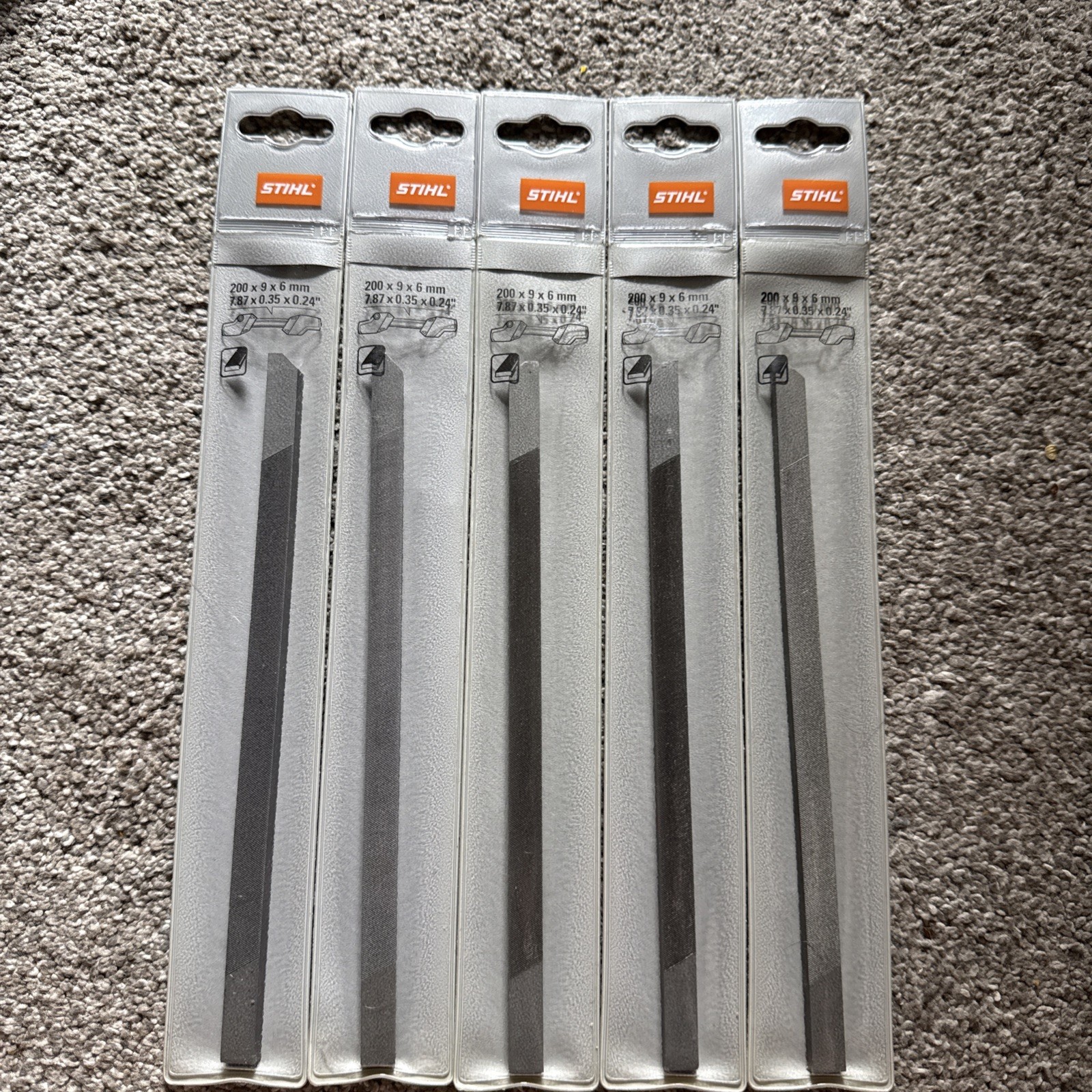 BRAND NEW SOLD AS PACK OF 5 Stihl Flat File For 2-in-1 File Holder 0814 252 3001