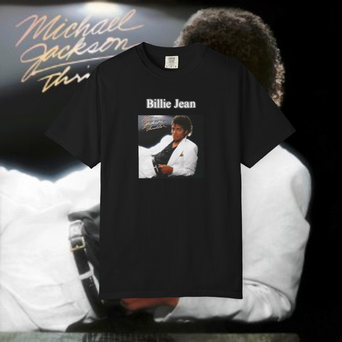 Billie Jean Michael Jackson T-shirt | Thriller Era Photo Lyric Tee