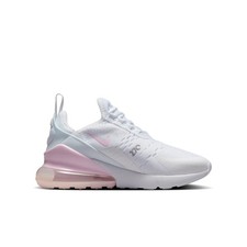 Big Kid's Nike Air Max 270 White/Pink Foam-Lt Smoke Grey 943345 122 