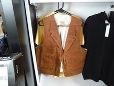 Vintage 90  s Wah Maker Yuma Arizona     Leather Front Vest True West XL