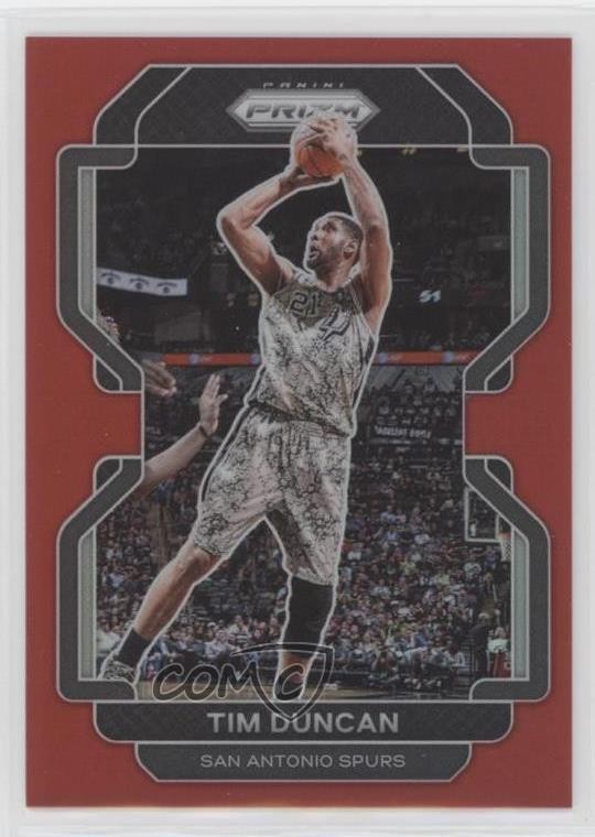 2021-22 Panini Prizm Red Prizm 250/299 Tim Duncan #268 HOF