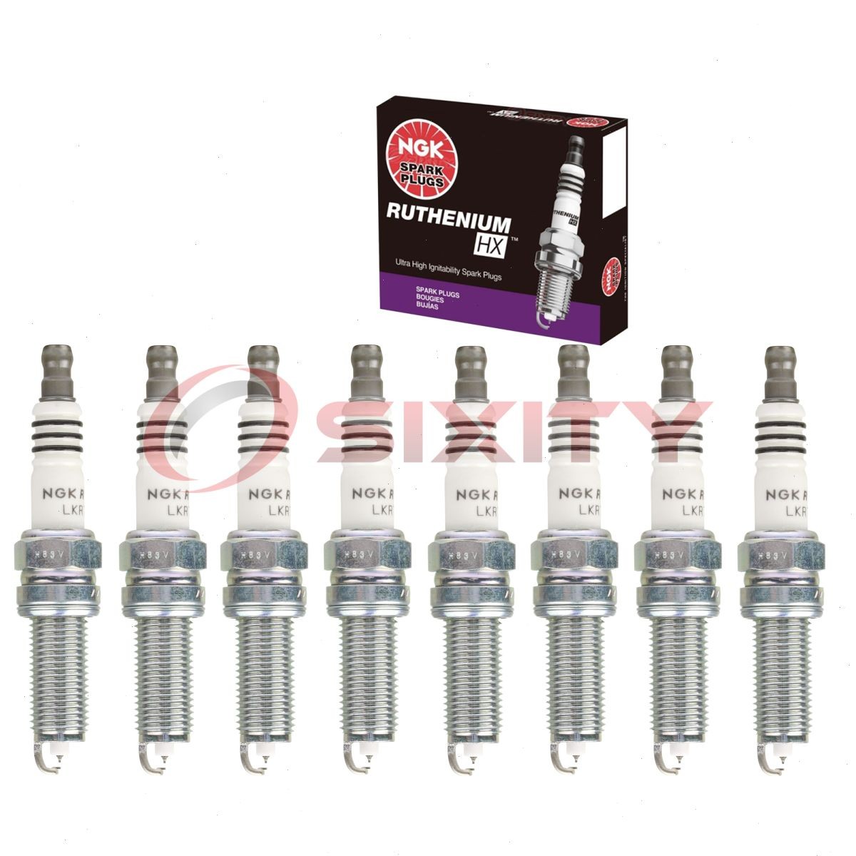 8 pcs NGK Ruthenium HX Spark Plugs for 2007-2009 Mercedes-Benz CLK550 5.5L jm