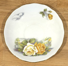 Vintage Gainsborough Bone China H968 Made In England 5.5" Floral Rose Tea Saucer