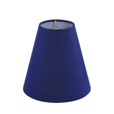 32313 Hardback Empire Transitional Spider Lamp Shade, Cobalt Blue Stretch Fab...