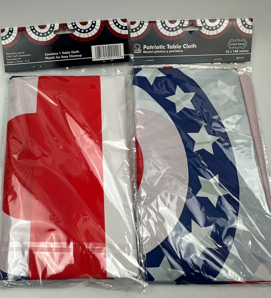 American Flag 4Th of July Tablecloth Patriotic Table Cloth - 52" X 108" - Image 2 of 4