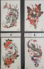 4 Sheets Premium Quality Middle Half Arm Temporary Tattoos For Men  Women 179