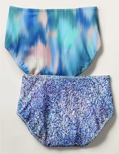 Athleta Girl Reversible Bikini Bottom Girl s Large 12 COSMIC IKAT MULTI