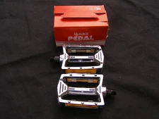 1980s KKT 9/19 CHROME NOS PEDALS BMX RACING FREESTYLE CRUISER VINTAGE BICYCLE