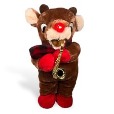 Musical Dancing Rudolph Red Nosed Reindeer Playing Saxophone Dan Dee SEE VIDEO