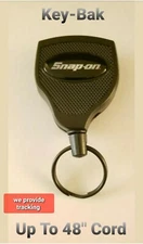 Snap On Tools KEY-BAK Retractable Reel with 48" Strong Cord Split Ring New !!!!!