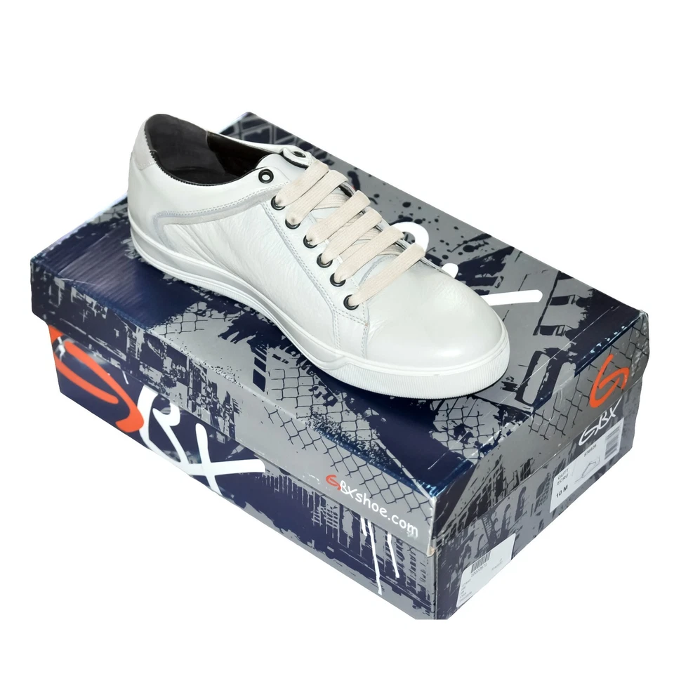 Zapatilla deportiva GBX Gutt de cuero Oxford crudo de moda para hombre talla 10 nueva en caja Foto 2 de 4