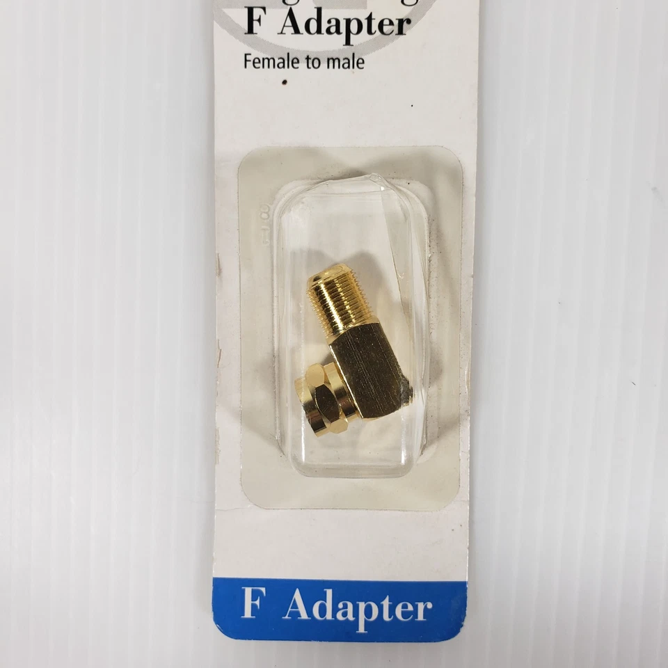 Radio Shack Right-Angle F Adapter, Gold Plated NEW - Image 4 of 4