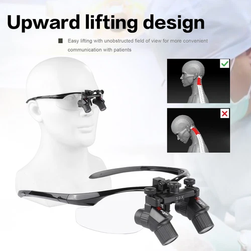 Dental 3.0X-450MM Medical Ultralight Binocular Ergo Loupe for ENT Surgery DY-119 - Picture 1 of 24