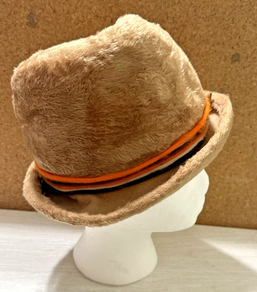 SOMBRERO DE PIEL SINTÉTICA MARRÓN VINTAGE AÑOS 50 MEDIADOS DE SIGLO PARA MUJER MARCELLE ORIGINALES ITALIA Foto 4 de 4