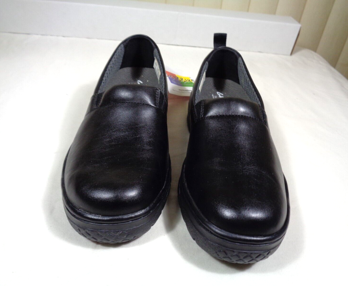 Grabbers Black Slip Resistant Work Shoes Size: 9W Grabbers G1120 Slip Resistant Oxford – 2BigFeet main image 2